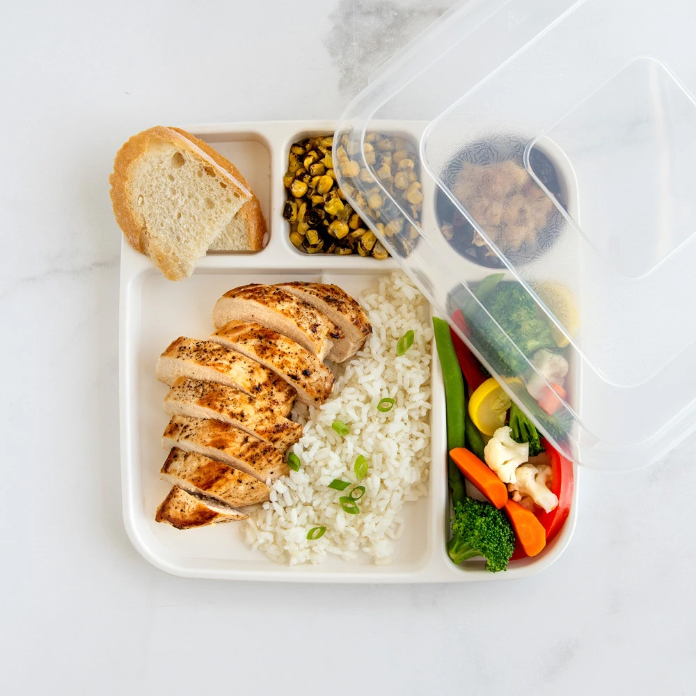 Covered Divided Dinner Tray